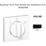 Enjoliveur pour Va-et-vient rotatif avec indication I,0,II Apolo 50760 TPM Noir MAT