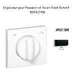 Enjoliveurpoussoir et va-et-vient rotatif APOLO5000 50761TPM Noir MAT