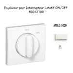 Enjoliveur pourInterrupteur rotatif Apolo 50762TBR Blanc