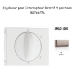 Enjoliveur pour Interrupteur rotatif 4 positions Apolo 50766TPL Platine