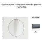 Enjoliveur pour Interrupteur rotatif 4 positions Apolo 50766TGR Graphite