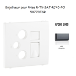 Enjoliveur pour prise R TV SAT RJ45 FO APOLO5000 50770TGR Graphite