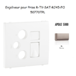 Enjoliveur pour prise R TV SAT RJ45 FO APOLO5000 50770TPL Platine