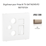 Enjoliveur pour prise R TV SAT RJ45 FO APOLO5000 50770TCH Champagne