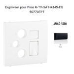Enjoliveur pour prise R TV SAT RJ45 FO APOLO5000 50770TPT Noir