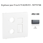 Enjoliveur pour prise R TV RJ45 FO APOLO5000 50774TGR Graphite
