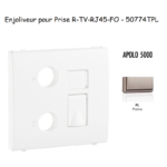 Enjoliveur pour prise R TV RJ45 FO APOLO5000 50774TPL Platine