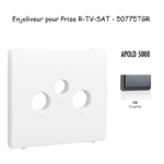 Enjoliveur pour prise R TV SAT APOLO5000 50775TGR Graphite