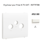 Enjoliveur pour prise R TV SAT APOLO5000 50775TBR Blanc