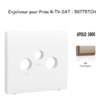 Enjoliveur pour prise R TV SAT APOLO5000 50775TCH Champagne