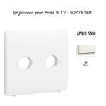 Enjoliveur pour prise R TV APOLO5000 50776TBR Blanc