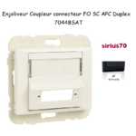 Enjoliveur coupleur connecteur fibre optique sc apc duplex Sirius70448SAT Anthracite