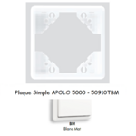 Plaque Simple APOLO5000 50910TBM BLANC MAT