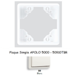 Plaque Simple APOLO5000 50910TBR BLANC