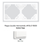 Plaque Double Horizontale APOLO5000 50921TBM BLANC MAT