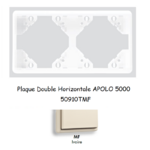 Plaque Double Horizontale APOLO5000 50921TMF IVOIRE