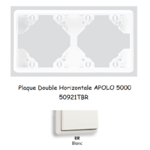 Plaque Double Horizontale APOLO5000 50921TBR BLANC