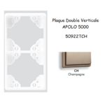 Plaque Double Verticale APOLO5000 50922TCH CHAMPAGNE