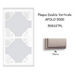 Plaque Double Verticale APOLO5000 50922TPL PLATINE