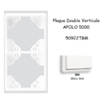 Plaque Double Verticale APOLO5000 50922TBM BLANC MAT