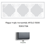 Plaque triple Horizontale APOLO5000 50931TGR GRAPHITE