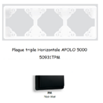 Plaque triple Horizontale APOLO5000 50931TPM NOIR MAT
