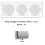 Plaque triple Horizontale APOLO5000 50931TPR ARGENT