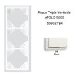 Plaque triple Verticale APOLO5000 50932TBR BLANC