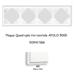 Plaque Quadruple Horizontale APOLO5000 50941TBM BLANC