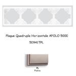 Plaque Quadruple Horizontale APOLO5000 50941TPL PLATINE