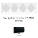 Plaque Quadruple Horizontale APOLO5000 50941TPM NOIR MAT