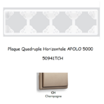 Plaque Quadruple Horizontale APOLO5000 50941TCH CHAMPAGNE
