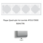 Plaque Quadruple Horizontale APOLO5000 50941TPR ARGENT