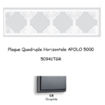 Plaque Quadruple Horizontale APOLO5000 50941TGR GRAPHITE