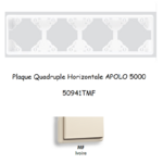 Plaque Quadruple Horizontale APOLO5000 50941TMF IVOIRE