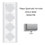 Plaque Quadruple Verticale APOLO5000 50942TPR ARGENT