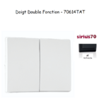Doigt pour mécanisme double fonction Sirius 70614TAT Anthracite