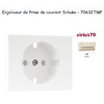 Enjoliveur pour prise de courant Schuko Sirius 70632TMF Ivoire