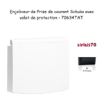 Enjoliveur pour prise de courant schuko avec volet de protection Sirius 70634TAT Anthracite