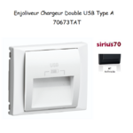 Enjoliveur pour double chargeur usb Sirius 70673TAT Anthracite