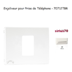 Enjoliveur de prise de tépléphone Sirius 70712TBR Blanc