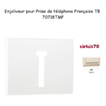 Enjoliveur de prise de tépléphone Française T8 Sirius 70718TMF Ivoire