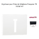 Enjoliveur de prise de tépléphone Française T8 Sirius 70718TAT Anthracite