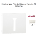 Enjoliveur de prise de tépléphone Française T8 Sirius 70718TBR Blanc