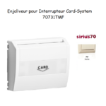 Enjoliveur pour interrupteur card system Sirius 70731TMF Ivoire