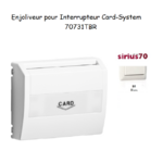 Enjoliveur pour interrupteur card system Sirius 70731TBR Blanc