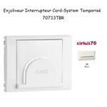 Enjoliveur pour interrupteur Card System Sirius 70 70733TBR Blanc