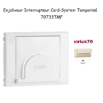 Enjoliveur pour interrupteur Card System Sirius 70 70733TMF Ivoire
