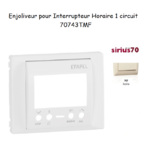 Enjoliveur pour interrupteur horaire digital de 1 circuit Sirius 70743TMF Ivoire