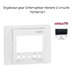 Enjoliveur pour interrupteur horaire digital de 2 circuits Sirius 70744TAT Anthracite